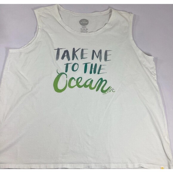 Life Is Good Tank Top Shirt Womens XXL Take Me To The Ocean Classic Fit - Picture 2 of 5